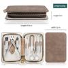 8-Piece Stainless Steel Manicure Pedicure Set with Leather Case for Nails, Eyebrows & Foot Care view 2