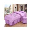 ZHOUYANB Massage Table Sheet Set European Style Simple Beauty Bed Cover of Four - Piece for Salon Bedspread with (Purple 70 * 190cm) view 1