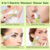 Electric Shaver for Women, 2025 Wet/Dry Razors for Women with LED Display,4 in 1 Cordless Hair Remover for Arms Legs Pubic Armpit Face, IPX7 Waterproof, Painless Electric Grooming Set view 2