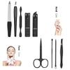 9-Piece Stainless Steel Nail Clippers Set with Scissors, Tweezer & Ear Pick for Hand, Foot & Facial Care view 4