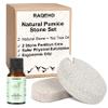 RAQEHO Natural Pumice Stone for Feet - 2Pcs Lime Foot Pumice Stone With Essential Oil Foot Care Pedicure Kit Corn Calloused Feet Remover Tool Foot Filer Pumice Scrubber for Heels Dead Skin Exfoliation view 1