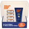 Dollar Shave Club | 4 Blade Razor Refills (4 Pack) and Shave Butter 3 ounce | Swift Rinse Blades for Longer and Thicker Hair | Razors for Men view 1