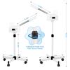 Professional Facial Steamer, Facial Steamer with Hot Mist and Timer Function for Deep Hydration, Height Adjustable Face Steamer on Wheels with Touch Screen and Rotatable Nozzle for Salon Spa Home Use view 2