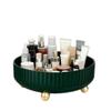360Rotating Organizer,Lazy Cosmetic Perfume Storage Organizer,Large-Capacity Round Display Box,Suitable for Bathroom Countertops,Dressers (Peacock Green) view 1