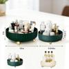 360Rotating Organizer,Lazy Cosmetic Perfume Storage Organizer,Large-Capacity Round Display Box,Suitable for Bathroom Countertops,Dressers (Peacock Green) view 4