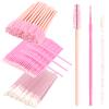 300 PCS Eyelash Extension Supplies Kit, Disposable Micro Swab Brush, Eyebrow Spoolie, Lip Brush, Mascara Wand Applicator (Light pink) view 1