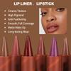 2in1 Gradient Lip Liner & Lipstick Combo,Matte Longwear Waterproof Lip Pencil with Cone Tip,Smudge Proof Crayon for Flawless Ombre Contour,Women's Long Lasting Makeup Set (02Blush Taupe+06Berry Burst) view 4