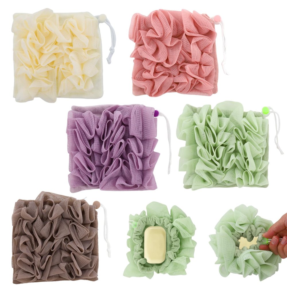 5 PCS Soap Bar Loofah, 2 in 1 Loofah Cloth, Remove The Cuticle, Clean and Smooth Skin, Suitable for Bath Shower