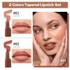 2in1 Gradient Lip Liner & Lipstick Combo,Matte Longwear Waterproof Lip Pencil with Cone Tip,Smudge Proof Crayon for Flawless Ombre Contour,Women's Long Lasting Makeup Set(01Nude Beige+03Rosewood Kiss) view 3