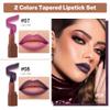 2in1 Gradient Lip Liner & Lipstick Combo,Matte Longwear Waterproof Lip Pencil with Cone Tip,Smudge Proof Crayon for Flawless Ombre Contour,Women's Long Lasting Makeup Set(07Lilac Dream+08Violet Noir) view 3