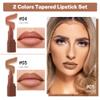 2in1 Gradient Lip Liner & Lipstick Combo,Matte Longwear Waterproof Lip Pencil with Cone Tip,Smudge Proof Crayon,Ombre Contour,Women's Long Lasting Makeup Set-(04#Cinnamon Spice+05#Caramel Latte) view 3