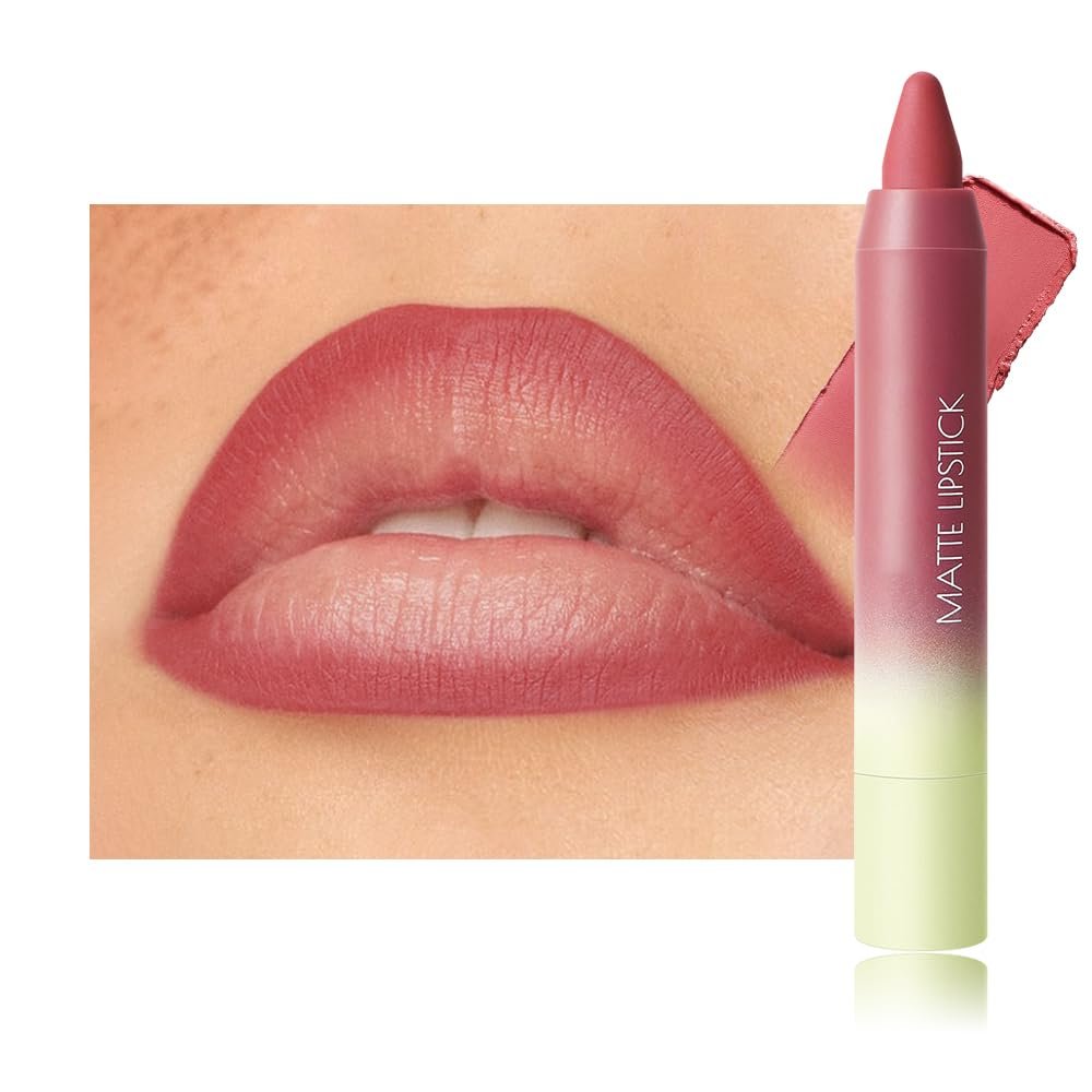 BINGBRUSH 2in1 Matte Lip Liner and Lipstick Combo, Lipsticks for Women, Longwear Waterproof Lip Liner Pencil, Matte lipstick Smudge Proof lipstain, Women's Long Lasting Lip Makeup (03#Coral Rush)