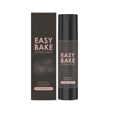 Easy Bake Setting Spray, Waterproof & Oil-Control Pore Smoothing Vegan Skin Care, 16H Long-Lasting, Sweatproof Formula for Matte Finish Makeup Sealant, 100ml