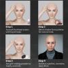Go Ho Halloween Professional Bald Cap SFX Kit - Complete 8-Piece Makeup Set with Latex (30ml),Water Based Acrylic Adhesive(10ml),6 Colors Flesh Palette,Loose Setting Powder,Bald Cap&Applicators view 4