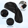 2 Pieces Large Dreadlock Cap Unisex Satin Shower Cap Head Wrap Loc Caps Satin Bonnet Sleeping Caps Hair Accessories Sleep Bonnet for Curly Braids Wave view 3
