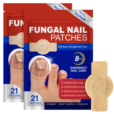 Nail Patches for Toenail Repair 42PCS Overnight Nail Support for Damaged, Thick, or Yellow Toenails, Natural Formula, 8-Hour Renewal Patch for Men and Women, Safe for Daily Use