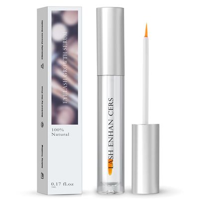 Eyelash Serum, Nutrient Formula Lash Serum Growths Fuller & Longer Looking, Clear Eyebrow Growth Serums With Mascara Tube Natural Formula Vegan & Cruelty-Free