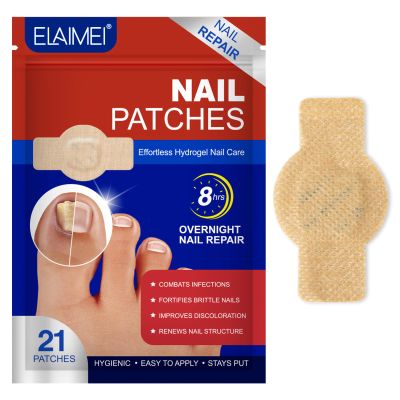 21 PCS Nail Patches Toenail Treatment Patch Extra Strength 8-Hour Nail Repair Patches,,Nail Repair for Restores Damaged Nails and Appearance of DiscoloredOvernight Renewal for Men and Women