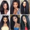 QEUOPE Natural Black Yaki Straight Bundles Color 1B Human Hair Kinkystraight Bundles Double Weft Brazilian Hair Extensions Silky and Soft for Women (18 20 22 inch 3 Bundles) view 2