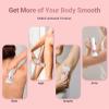 Bikini Trimmer for Women, IPX7 Waterproof Wet & Dry Electric Razors for Women, Bikini Legs Underarm Pubic Hairs Rechargeable Electric Shaver with 3 Trimmer Heads, Rose Gold view 2