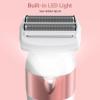 Bikini Trimmer for Women, IPX7 Waterproof Wet & Dry Electric Razors for Women, Bikini Legs Underarm Pubic Hairs Rechargeable Electric Shaver with 3 Trimmer Heads, Rose Gold view 4