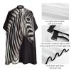 Animal Zebra Barber Cape Waterproof Hair Cutting Cape with Adjustable Snap Closure Salon Cape Hair Cutting Accessories for Men Women view 4