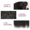 QEUOPE Natural Black Yaki Straight Bundles Color 1B Human Hair Kinkystraight Bundles Double Weft Brazilian Hair Extensions Silky and Soft for Women (26 28 30 inch 3 Bundles) view 4