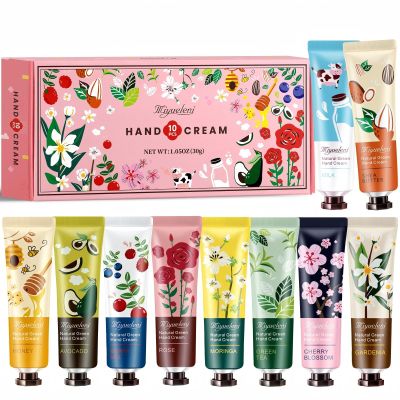 MIYUELENI 10 Pack Hand Cream Gift Set, Womens Gifts for Christmas, Thank You Gifts&Stocking Stuffers for Women,Teengirls, Moisturizing Hand Lotion, Small Gifts Travel Size 30ml
