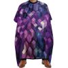 Abstract Color Cubes Purple Barber Cape Waterproof Hair Cutting Cape with Adjustable Snap Closure Salon Cape Hair Cutting Accessories for Men Women view 1