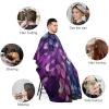 Abstract Color Cubes Purple Barber Cape Waterproof Hair Cutting Cape with Adjustable Snap Closure Salon Cape Hair Cutting Accessories for Men Women view 3