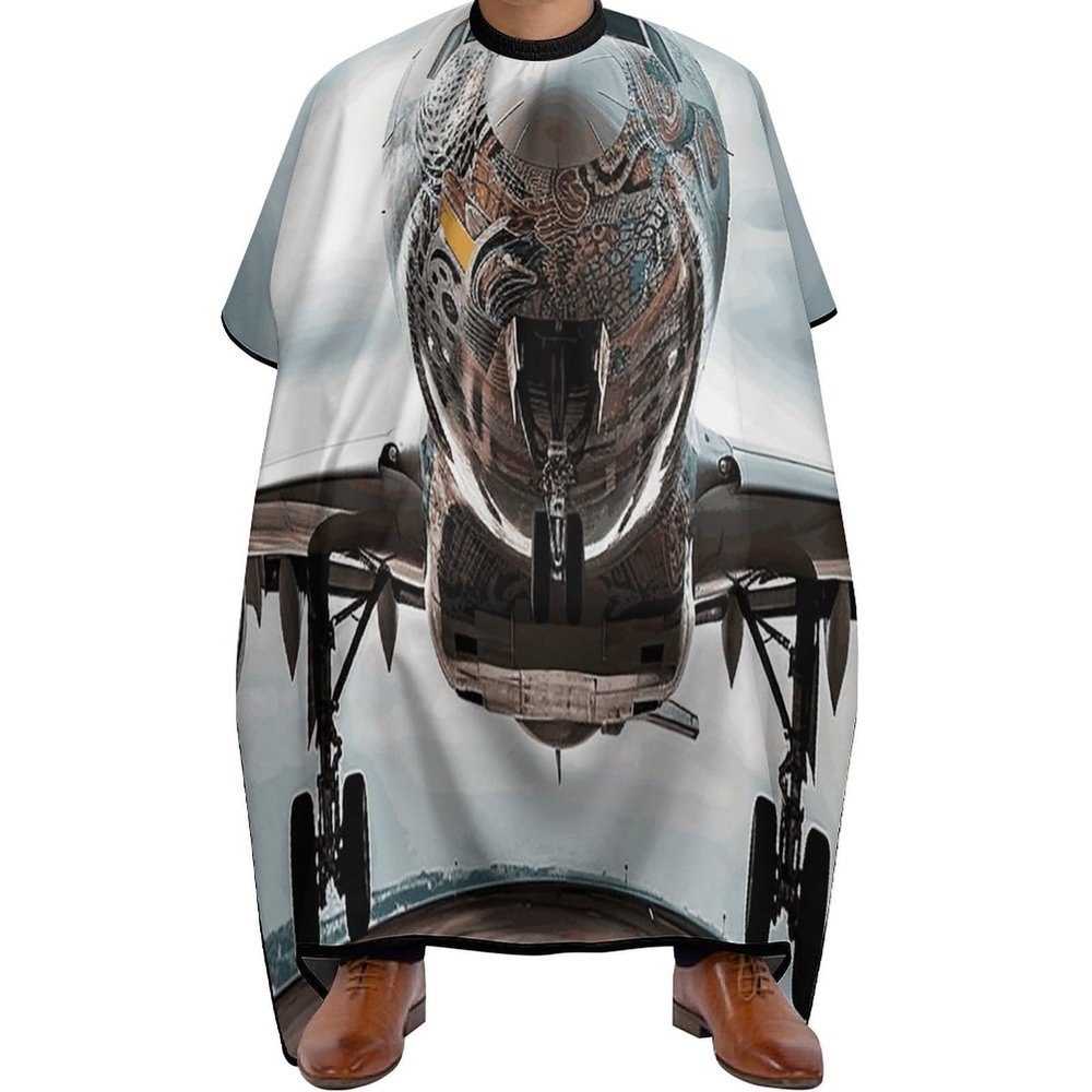 Airplane Art Barber Cape Waterproof Hair Cutting Cape with Adjustable Snap Closure Salon Cape Hair Cutting Accessories for Men Women