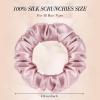 100% 30 Momme Mulberry Silk Scrunchies Stocking Stuffers for Teen Girls, 3Pcs Silk Hair Ties for Sleep, Frizz & Breakage Prevention view 3
