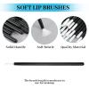 100 PCS Lip Brushes Disposable Lip Gloss Wands Disposable Lips Gloss Wands Pyo Cookie Paint Brushes Small Lipstick Applicator Makeup Lips Brush Mini Makeup Brushs for Lipstick Women (Black) view 3