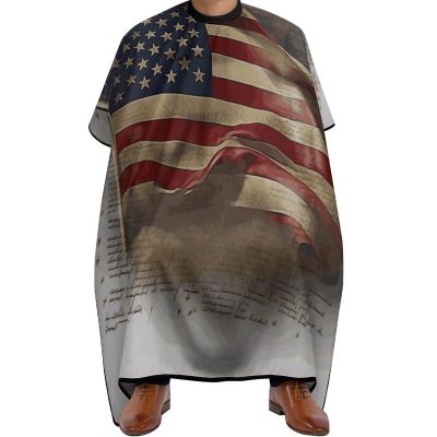 American Flag Barber Cape Waterproof Hair Cutting Cape with Adjustable Snap Closure Salon Cape Hair Cutting Accessories for Men Women