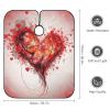 Abstract Heart Barber Cape Waterproof Hair Cutting Cape with Adjustable Snap Closure Salon Cape Hair Cutting Accessories for Men Women view 2