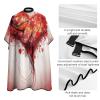 Abstract Heart Barber Cape Waterproof Hair Cutting Cape with Adjustable Snap Closure Salon Cape Hair Cutting Accessories for Men Women view 4