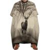 Abstract Tree Elk Picture Barber Cape Waterproof Hair Cutting Cape with Adjustable Snap Closure Salon Cape Hair Cutting Accessories for Men Women view 1