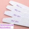 BOHUIZ 150 Pcs 100/180 Grits Nail Files, Doubled Sided Emery Boards Reusable Nail Files Manicure Tools for Acrylic Natural Toenails Home and Salon view 4
