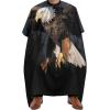 3D Bald Eagle Barber Cape Waterproof Hair Cutting Cape with Adjustable Snap Closure Salon Cape Hair Cutting Accessories for Men Women view 1