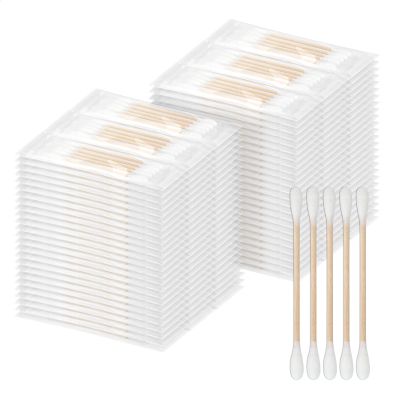 Cotton Swabs In Bulk, Travel-Sized Cotton Swabs, Individually Wrapped Double-Ended Cotton Swabs. Ideal For Ear Cleaning, Makeup Application, Hotels, And Travel (5 Swabs Per Pack, 500 Packs Per Box)