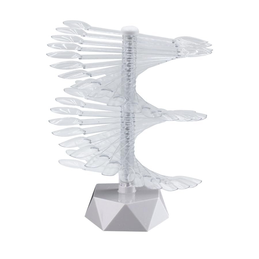 60 Colors Spiral Nail Art Display Stand, Fan-Shaped Rotating Color Chart for Practice, Showcase, Presentation (white)