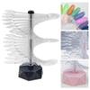 60 Colors Spiral Nail Art Display Stand, Fan-Shaped Rotating Color Chart for Practice, Showcase, Presentation (white) view 2