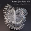 60 Colors Spiral Nail Art Display Stand, Fan-Shaped Rotating Color Chart for Practice, Showcase, Presentation (white) view 3