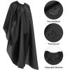 2 Pcs Hair Cut Cape Professional Barber Cape for Adults with Adjustable Snap Closure Waterproof Salon Capes for Men and Women, Black view 3