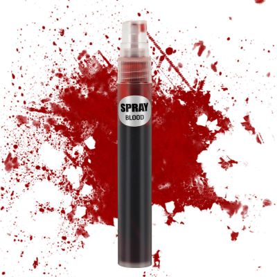 Fake Blood Splatter Spray Makeup, Halloween Vampire Drip Effect Blood Washable for Face, Body & Clothes Vampire Clown Monster Zombie Costume Cosplay SFX Makeup (0.33 OZ * 1PC)