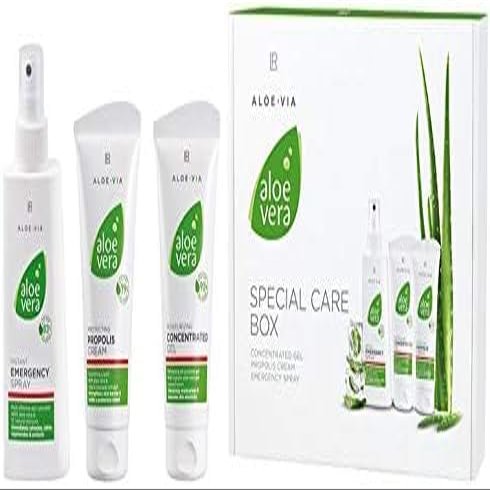 LR Aloe Vera Special Care Box Set, 3-Piece Skin Care Kit with Spray, Concentrate Gel, Propolis Cream