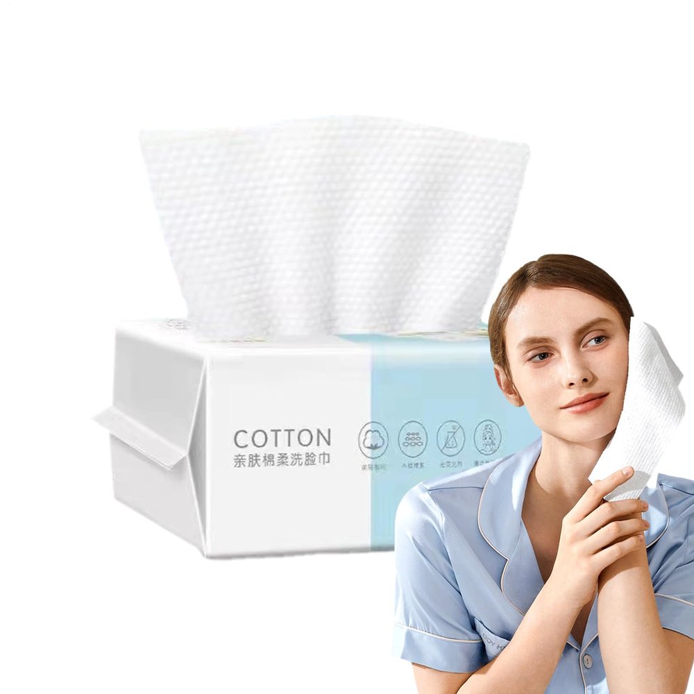Facial Towel Wipe Set - Large Soft Cloths, Thick Facial Tissues Clean Wipes | Lint Free Skin Care Towels Pack, Gentle Cotton Wipe Set for Sensitive Skin Cleansing Makeup Removal Routine