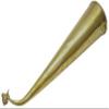 Brass Gaumukhi Shringi for Abhishek, Bathing Pot for Gods, Gomukhi Shringi Pipe, Cone Shape, Brass Made, 80g - (10 Inches) view 1