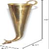 Brass Gaumukhi Shringi for Abhishek, Bathing Pot for Gods, Gomukhi Shringi Pipe, Cone Shape, Brass Made, 80g - (10 Inches) view 3