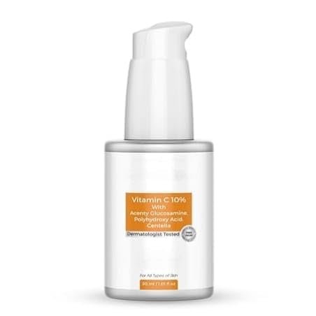 AM 10% Vitamin C Face Serum with Acenty Glucosamine, Boots Collagen Production & Protects from Environmental 30ml.